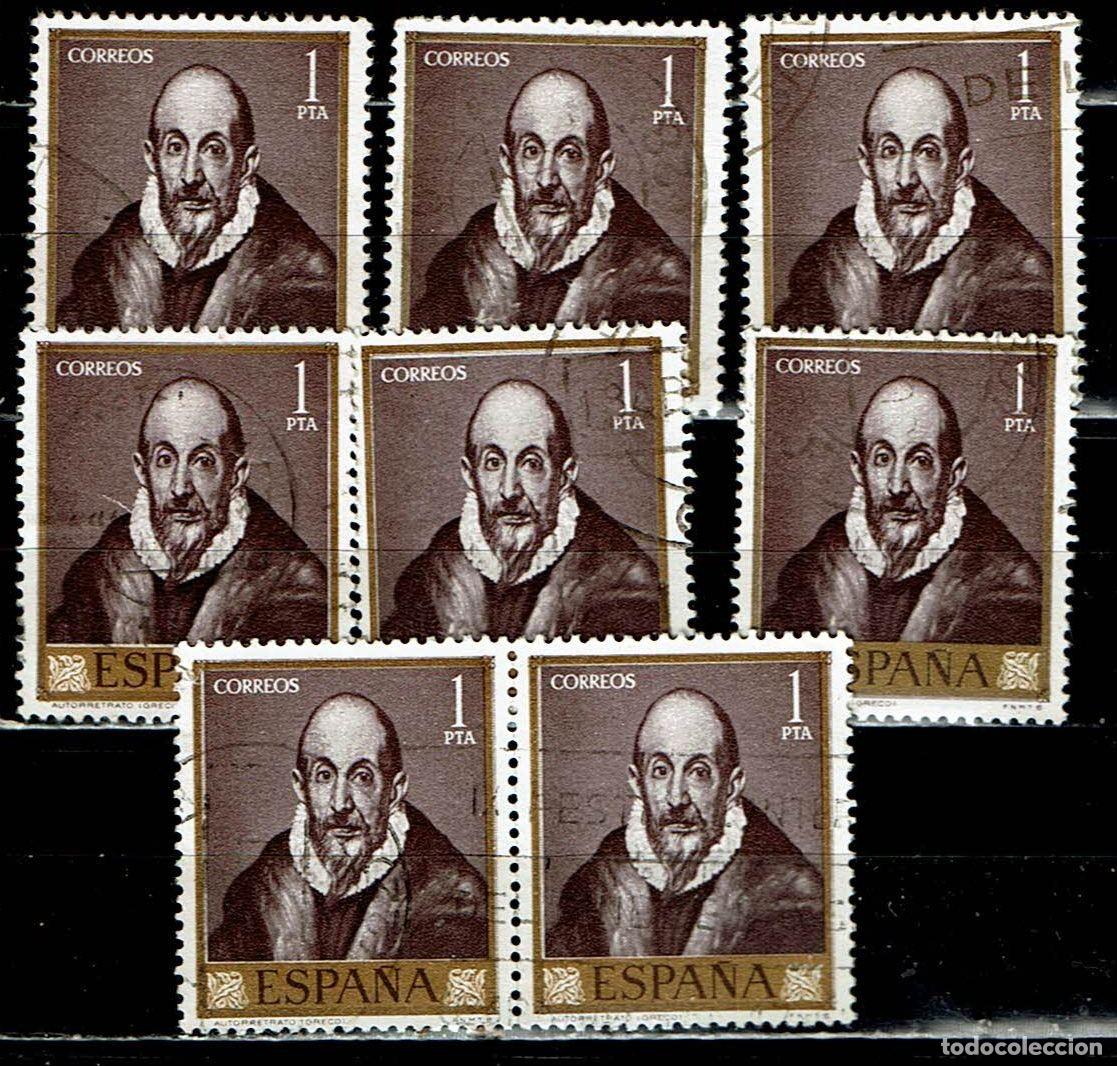 Sellos: ESPA&Ntilde;A 1961 - EDIFIL 1334 USADOS - LIQUIDACI&Oacute;N 8 SELLOS
