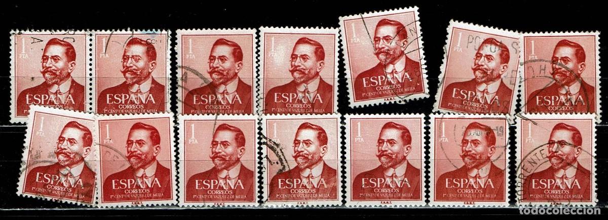 Sellos: ESPA&Ntilde;A 1961 - EDIFIL 1351 USADOS - LIQUIDACI&Oacute;N 14 SELLOS