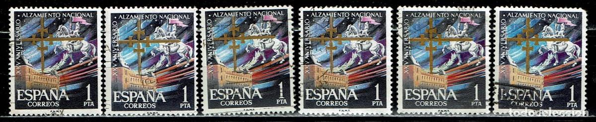 Sellos: ESPA&Ntilde;A 1961 - EDIFIL 1355 USADOS - LIQUIDACI&Oacute;N 6 SELLOS