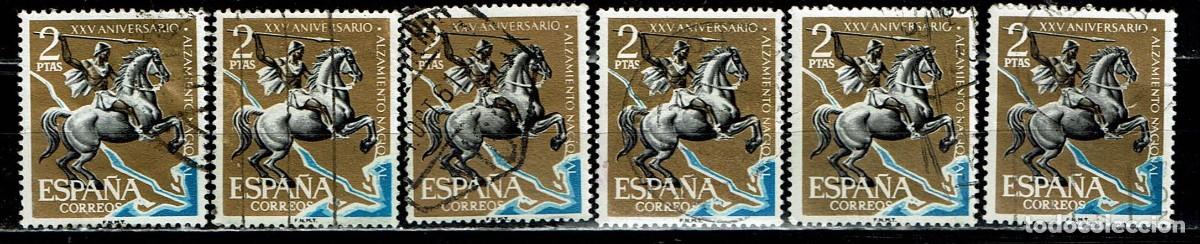 Sellos: ESPA&Ntilde;A 1961 - EDIFIL 1357 USADOS - LIQUIDACI&Oacute;N 6 SELLOS