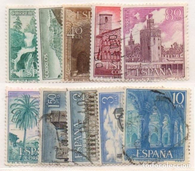 Sellos: SERIE SELLOS ESPA&Ntilde;A A&Ntilde;O 1966 TURISMO USADOS EDIFIL N&ordm; 1726-35 COMPLETA