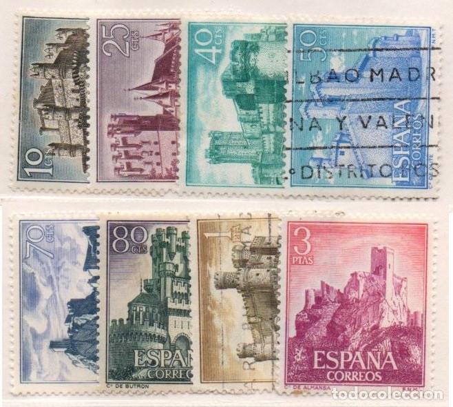 Sellos: SERIE SELLOS ESPA&Ntilde;A A&Ntilde;O 1966 CASTILLOS USADOS EDIFIL N&ordm; 1738-45 COMPLETA