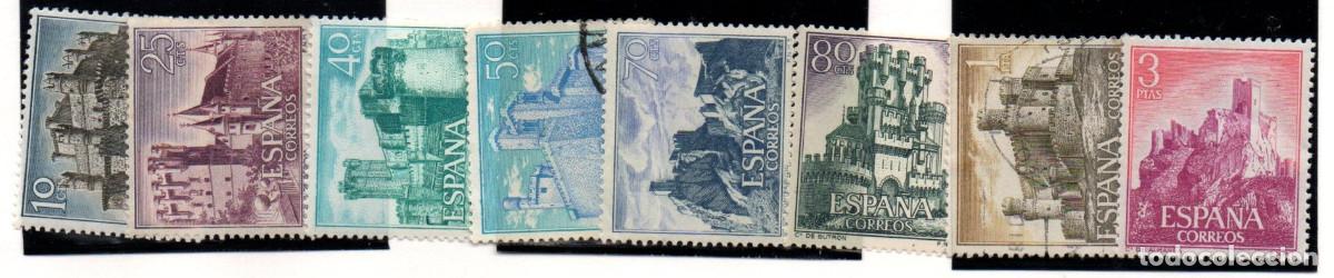 Sellos: SERIE SELLOS ESPA&Ntilde;A A&Ntilde;O 1966 CASTILLOS USADOS EDIFIL N&ordm; 1738-45 COMPLETA