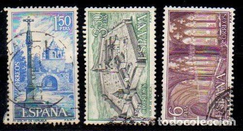 Sellos: SERIE SELLOS ESPA&Ntilde;A A&Ntilde;O 1967 VERUELA USADOS EDIFIL N&ordm; 1834-36 COMPLETA