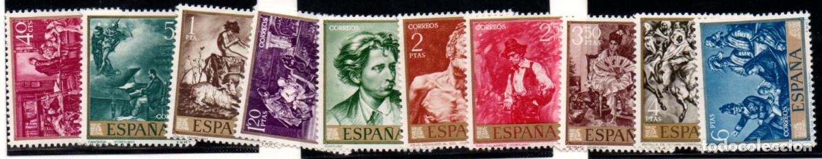 Sellos: SERIE SELLOS ESPA&Ntilde;A A&Ntilde;O 1968 FORTUNY USADOS EDIFIL N&ordm; 1854-63 COMPLETA