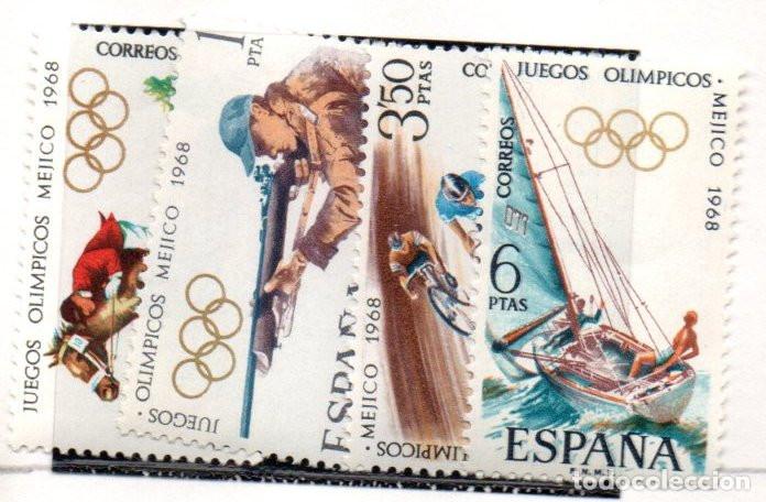 Sellos: SERIE SELLOS ESPA&Ntilde;A A&Ntilde;O 1968 OLIMPICOS USADOS EDIFIL N&ordm; 1885-88COMPLETA