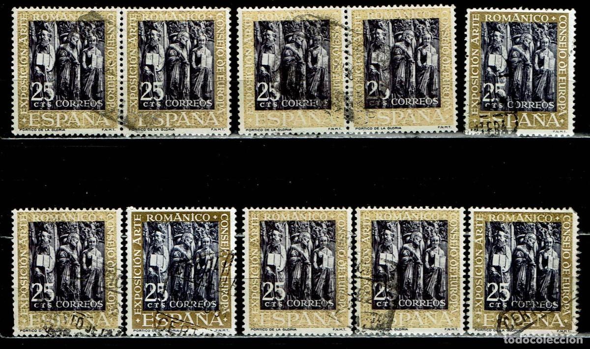 Sellos: ESPA&Ntilde;A 1961 - EDIFIL 1365 USADOS - LIQUIDACI&Oacute;N 10 SELLOS