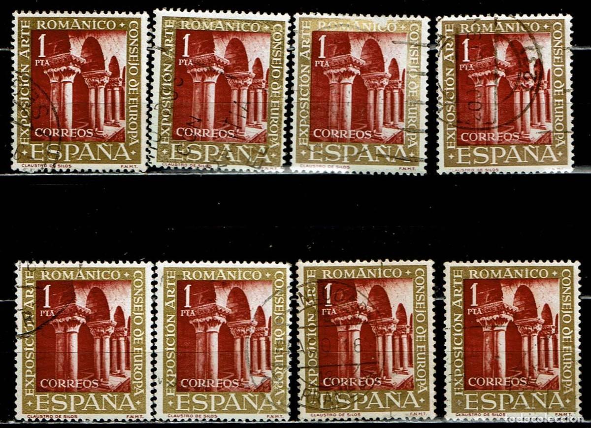 Sellos: ESPA&Ntilde;A 1961 - EDIFIL 1366 USADOS - LIQUIDACI&Oacute;N 8 SELLOS