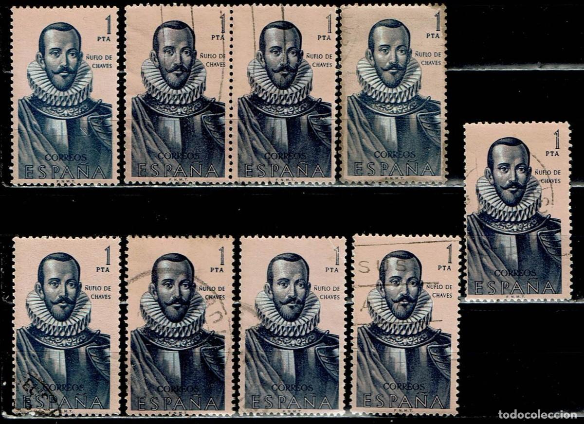 Sellos: ESPA&Ntilde;A 1961 - EDIFIL 1377 USADOS - LIQUIDACI&Oacute;N 9 SELLOS