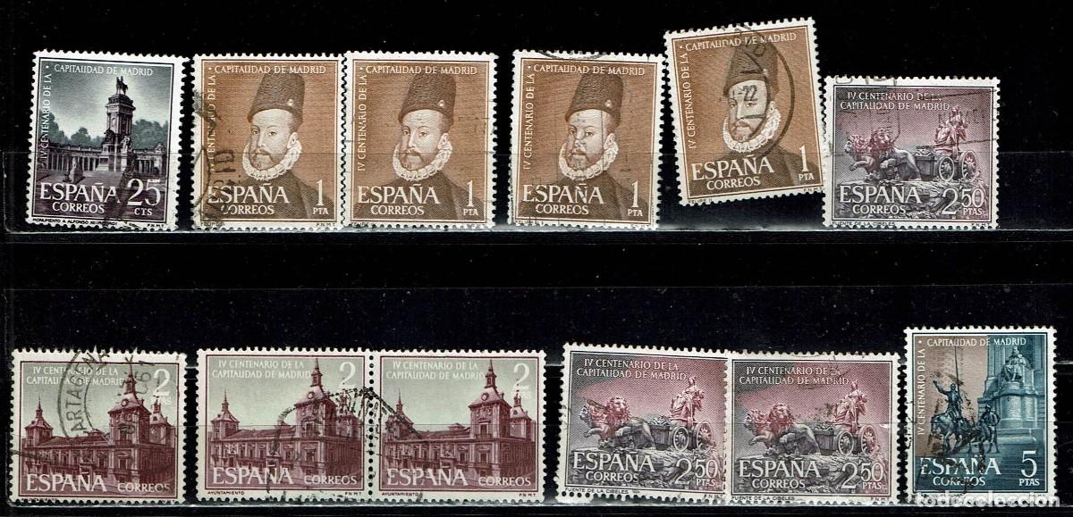 Sellos: ESPA&Ntilde;A 1961 - EDIFIL 1388/1393 USADOS - LIQUIDACI&Oacute;N 12 SELLOS