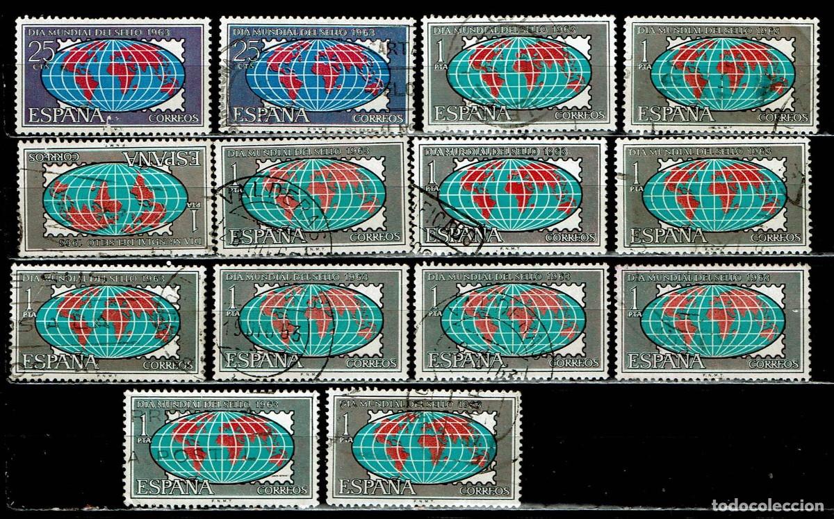 Sellos: ESPA&Ntilde;A 1963 - EDIFIL 1509/1510 USADOS - LIQUIDACI&Oacute;N 14 SELLOS