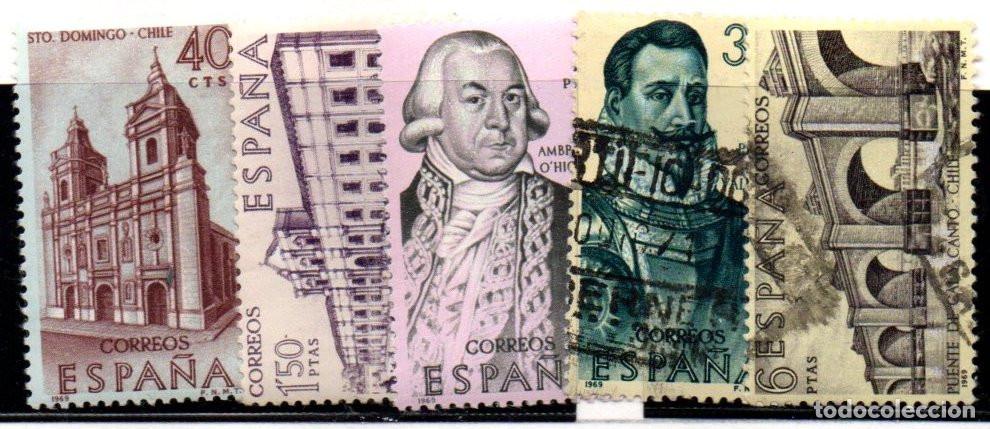 Sellos: SERIE SELLOS ESPA&Ntilde;A A&Ntilde;O 1969 FORJADORES USADOS EDIFIL N&ordm; 1939-43COMPLETA