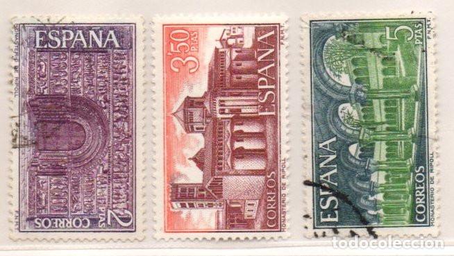 Sellos: SERIE SELLOS ESPA&Ntilde;A A&Ntilde;O 1970 MONASTERIO RIPOLL USADOS EDIFIL N&ordm; 2005-07