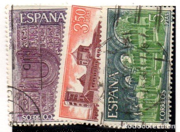 Sellos: SERIE SELLOS ESPA&Ntilde;A A&Ntilde;O 1970 MONASTERIO RIPOLL USADOS EDIFIL N&ordm; 2005-07