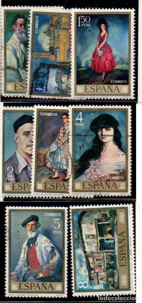 Sellos: SERIE SELLOS ESPA&Ntilde;A A&Ntilde;O 1971 PINTOR ZULOAGA USADOS EDIFIL N&ordm; 2019-26 COMPLETA