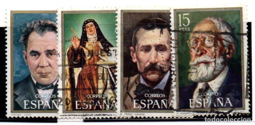 Sellos: SERIE SELLOS ESPA&Ntilde;A A&Ntilde;O 1971 PERSONAJES USADOS EDIFIL N&ordm; 2027-30 COMPLETA