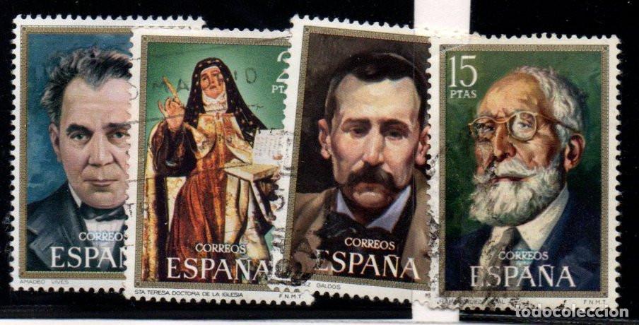 Sellos: SERIE SELLOS ESPA&Ntilde;A A&Ntilde;O 1971 PERSONAJES USADOS EDIFIL N&ordm; 2027-30 COMPLETA