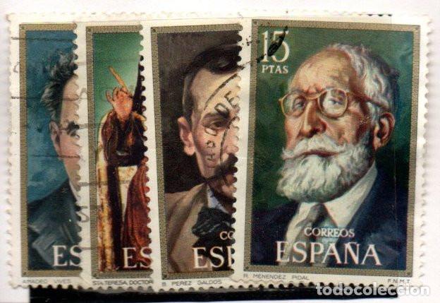 Sellos: SERIE SELLOS ESPA&Ntilde;A A&Ntilde;O 1971 PERSONAJES USADOS EDIFIL N&ordm; 2027-30 COMPLETA
