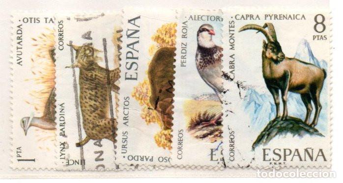Sellos: SERIE SELLOS ESPA&Ntilde;A A&Ntilde;O 1971 USADOS FAUNA EDIFIL N&ordm; 2036-40 COMPLETA