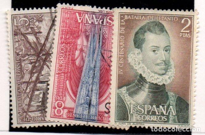 Sellos: SERIE SELLOS ESPA&Ntilde;A A&Ntilde;O 1971 LEPANTO USADOS EDIFIL N&ordm; 2055-57 COMPLETA