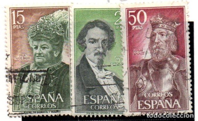 Sellos: SERIE SELLOS ESPA&Ntilde;A A&Ntilde;O 1972 PERSONAJES USADOS EDIFIL 2071-73 COMPLETA