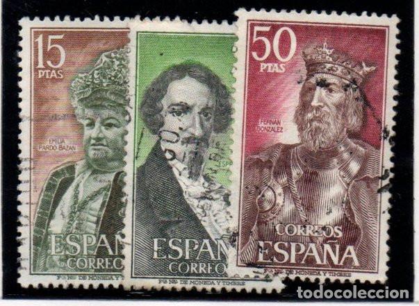 Sellos: SERIE SELLOS ESPA&Ntilde;A A&Ntilde;O 1972 PERSONAJES USADOS EDIFIL 2071-73 COMPLETA