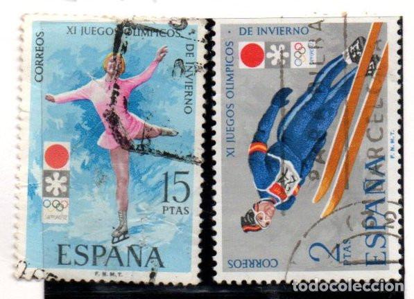 Sellos: SERIE SELLOS ESPA&Ntilde;A A&Ntilde;O 1972 OLIMPICOS USADOS EDIFIL2074-75 COMPLETA