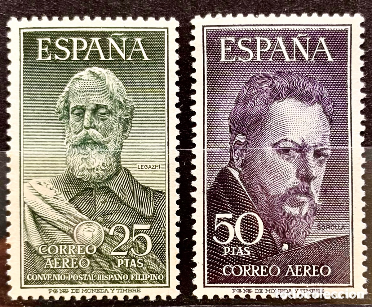 Sellos: ESPA&Ntilde;A 1953 LEGAZPI Y SOROLLA