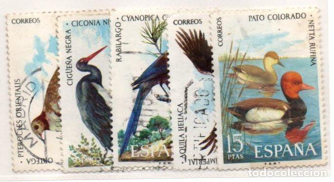 Sellos: SERIE SELLOS ESPA&Ntilde;A A&Ntilde;O 1973 USADOS FAUNA EDIFIL N&ordm; 2134-38 COMPLETA