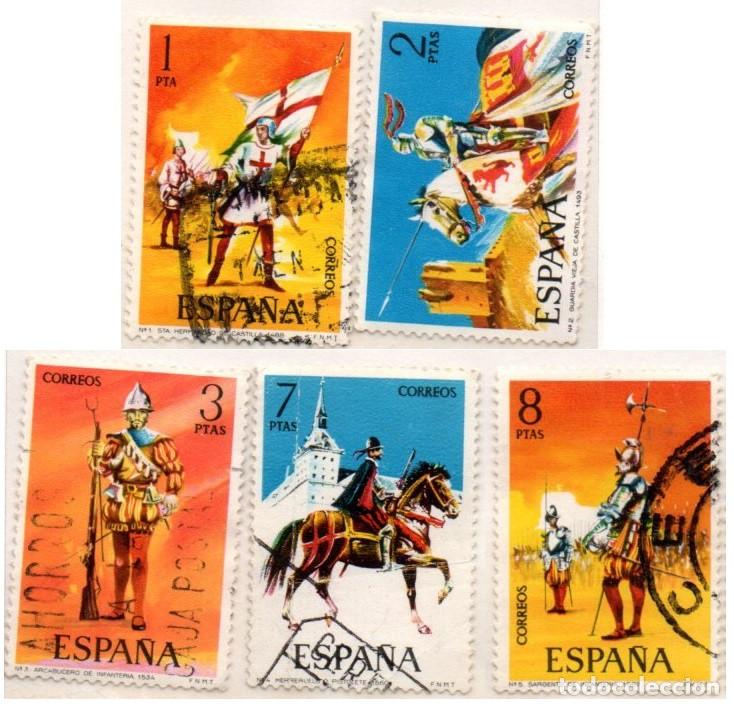Sellos: SERIE SELLOS ESPA&Ntilde;A A&Ntilde;O 1973 UNIFORMES USADOS EDIFIL N&ordm; 2139-44 COMPLETA