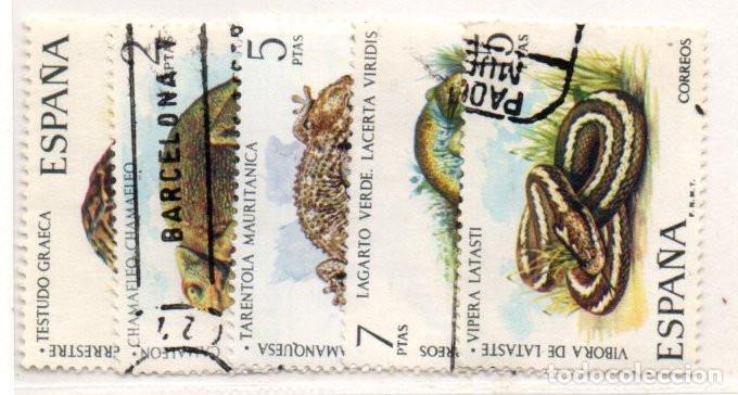 Sellos: SERIE SELLOS ESPA&Ntilde;A A&Ntilde;O 1974 USADOS FAUNA EDIFIL N&ordm; 2192-96 COMPLETA