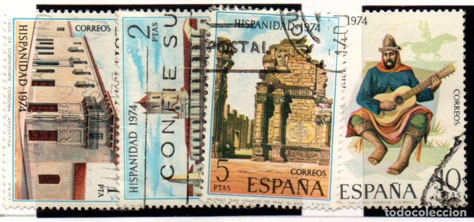 Sellos: SERIE SELLOS ESPA&Ntilde;A A&Ntilde;O 1974 HISPANIDAD ARGENTINA USADOS 2213-16 COMPLETA