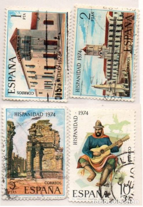 Sellos: SERIE SELLOS ESPA&Ntilde;A A&Ntilde;O 1974 HISPANIDAD ARGENTINA USADOS 2213-16 COMPLETA