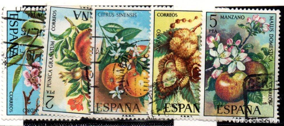 Sellos: SERIE SELLOS ESPA&Ntilde;A A&Ntilde;O 1975 FLORA USADOS EDIFIL N&ordm; 2254-58 COMPLETA