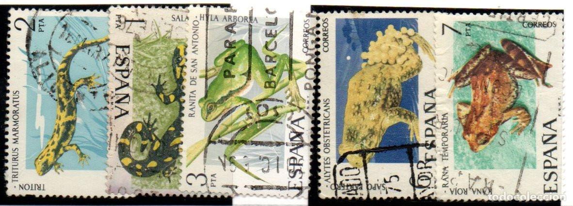 Sellos: SERIE SELLOS ESPA&Ntilde;A A&Ntilde;O 1975 FAUNA USADOS EDIFIL N&ordm; 2272-76 COMPLETA