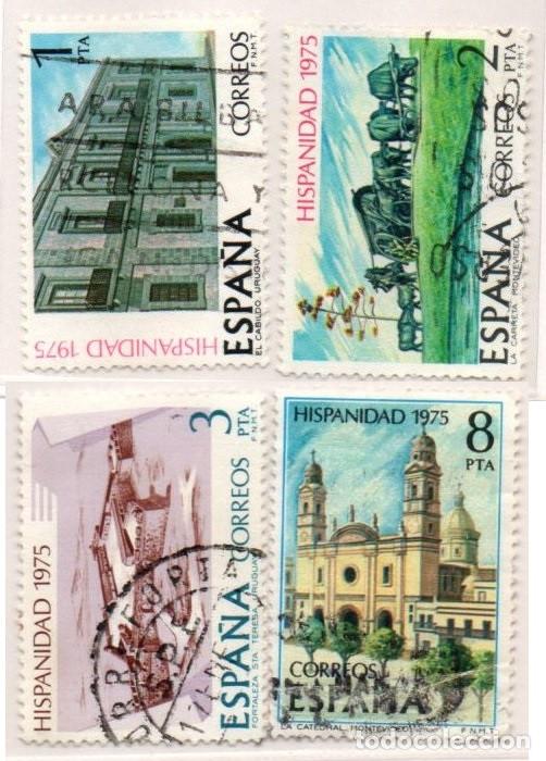 Briefmarken: SERIE SELLOS ESPA&Ntilde;A A&Ntilde;O 1975 HISPANIDAD USADOS EDIFIL N&ordm; 2293-96 COMPLETA