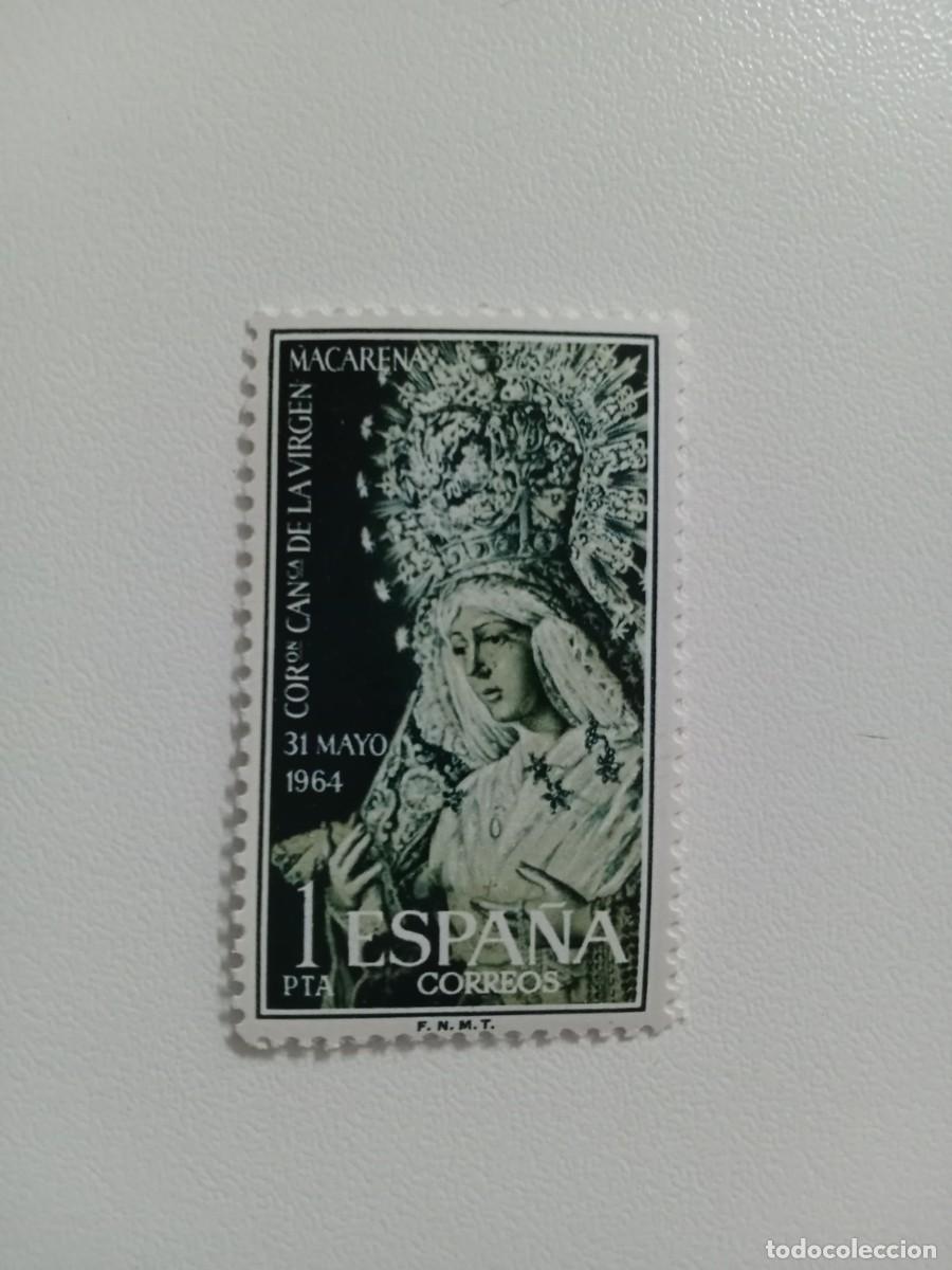 Sellos: ESPA&Ntilde;A A&Ntilde;O 1964, EDIFIL 1598**MNH, SERIE COMPLETA. CORONACI&Oacute;N DE LA VIRGEN DE LA MACARENA.
