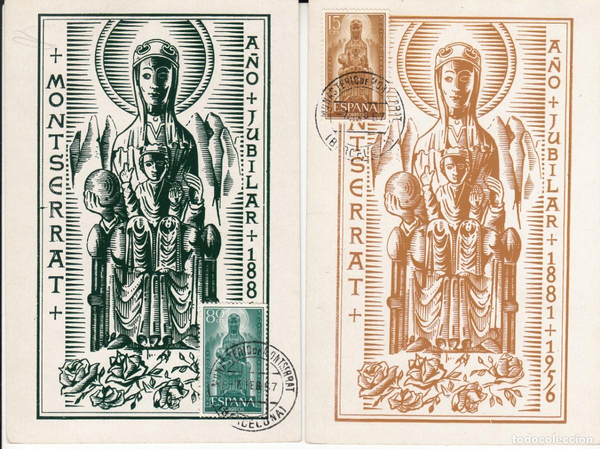 Briefmarken: 2 M&Aacute;XIMAS DE LA VIRGEN DE MONTSERRAT NUMS. 1192 Y 1194 CON MATASELLOS DEL MONASTERIO