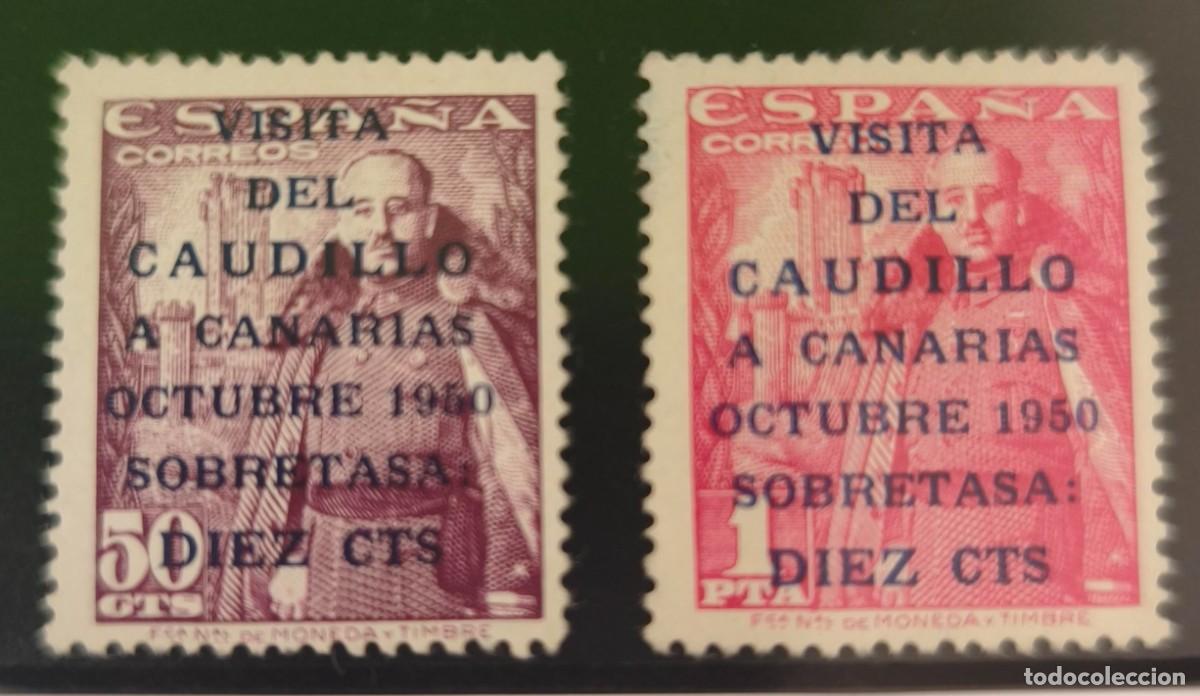 Sellos: ESPA&Ntilde;A. EDIFIL 1088/89 ** VISITA DEL CAUDILLO A CANARIAS. CAT&Aacute;LOGO 180 &euro;