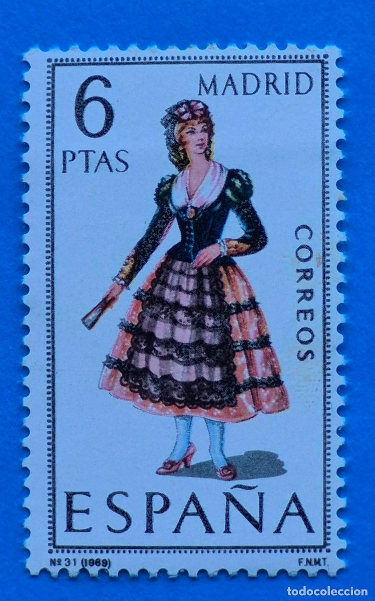 Sellos: TRAJES REGIONALES&ndash; MADRID n&ordm; 31 - 6 pta.-ESPA&Ntilde;A 1969 -EDIFIL 1904 nuevo
