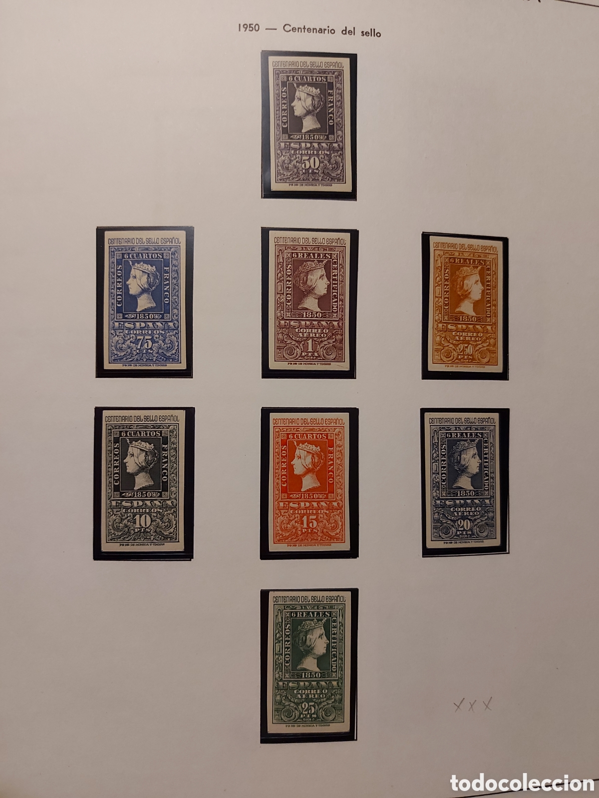 Sellos: 1950 CENTENARIO DEL SELLO 1075/1082 ** NUEVO SIN FIJASELLOS