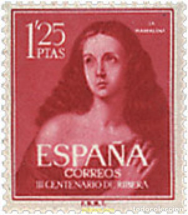 Sellos: 130804 MNH ESPA&Ntilde;A 1954 3 CENTENARIO DE LA MUERTE DE JOSE DE RIBERA &rdquo;EL ESPA&Ntilde;OLETO&rdquo;