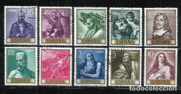 Sellos: 0415L-SELLOS ESPA&Ntilde;A SERIE COMPLETA 1963 PINTOR RIBERA 1498/1507 ARTE PINTURA