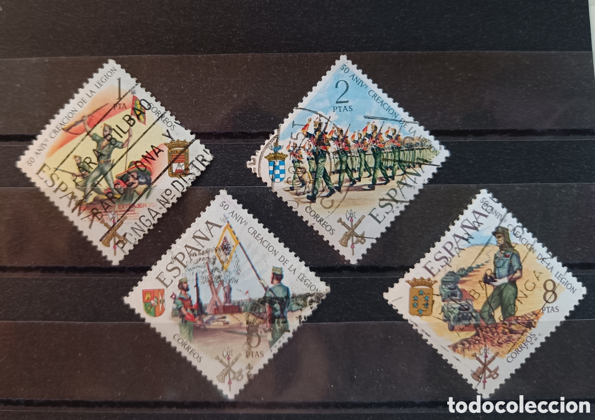 Sellos: Espa&ntilde;a - 2043/46 - La Legi&oacute;n 1971 - Correo - Usado - US