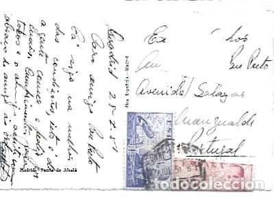 Sellos: Espana & Marcofilia, Madrid, Puerta de Alcala, Mangualde Portugal 1951 (7)