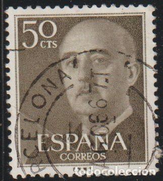Sellos: Espa&ntilde;a 1955 Edifil 1149 Sello &ordm; General Francisco Franco Bahamonde (1892-1975) Michel 1046 Yvert 860