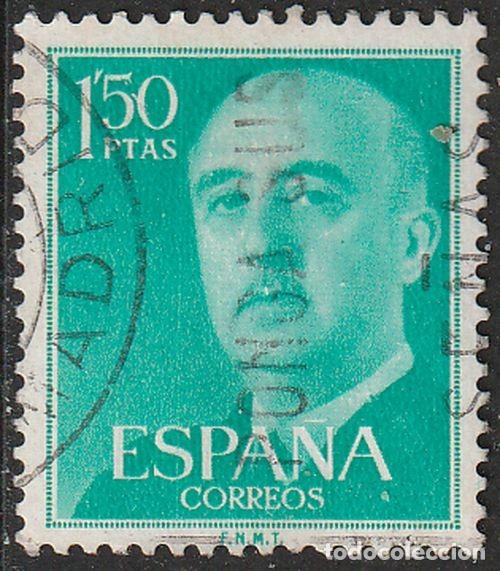 Sellos: Espa&ntilde;a 1955 Edifil 1155 Sello &ordm; General Francisco Franco Bahamonde (1892-1975) Michel 1080 Yvert 864