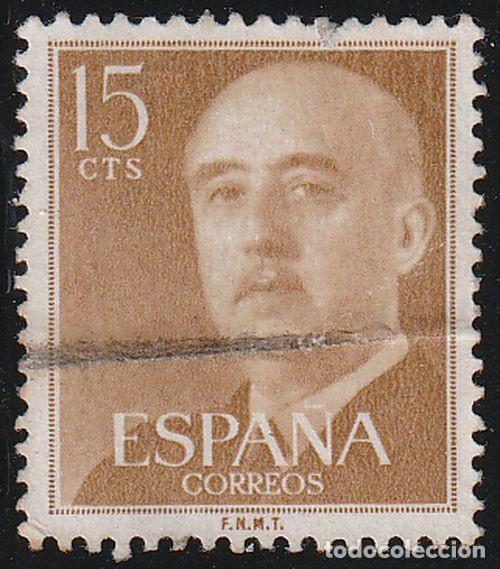 Sellos: Espa&ntilde;a 1955 Edifil 1144 Sello &ordm; General Francisco Franco Bahamonde (1892-1975) Michel 1041a Yv. 855
