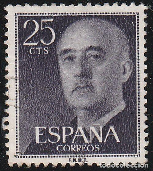 Sellos: Espa&ntilde;a 1955 Edifil 1146 Sello &ordm; General Francisco Franco Bahamonde (1892-1975) Michel 1043 Yvert 857