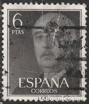 Sellos: Espa&ntilde;a 1955 Edifil 1161 Sello &ordm; General Francisco Franco Bahamonde (1892-1975) Michel 1054 Yvert 868
